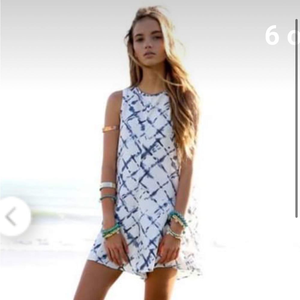 Sabo Skirt Blue and White Romper